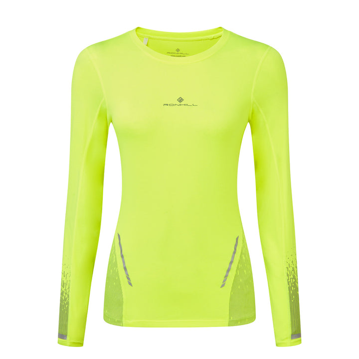 Ronhill Tech Reflect Long-Sleeve Tee Womens | Fluo Yellow/reflect