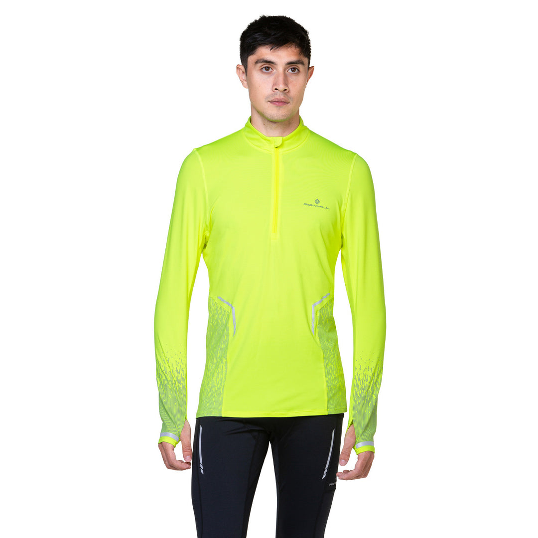 Ronhill Tech Reflect 1/2 Zip Mens | Fluo Yellow/reflect