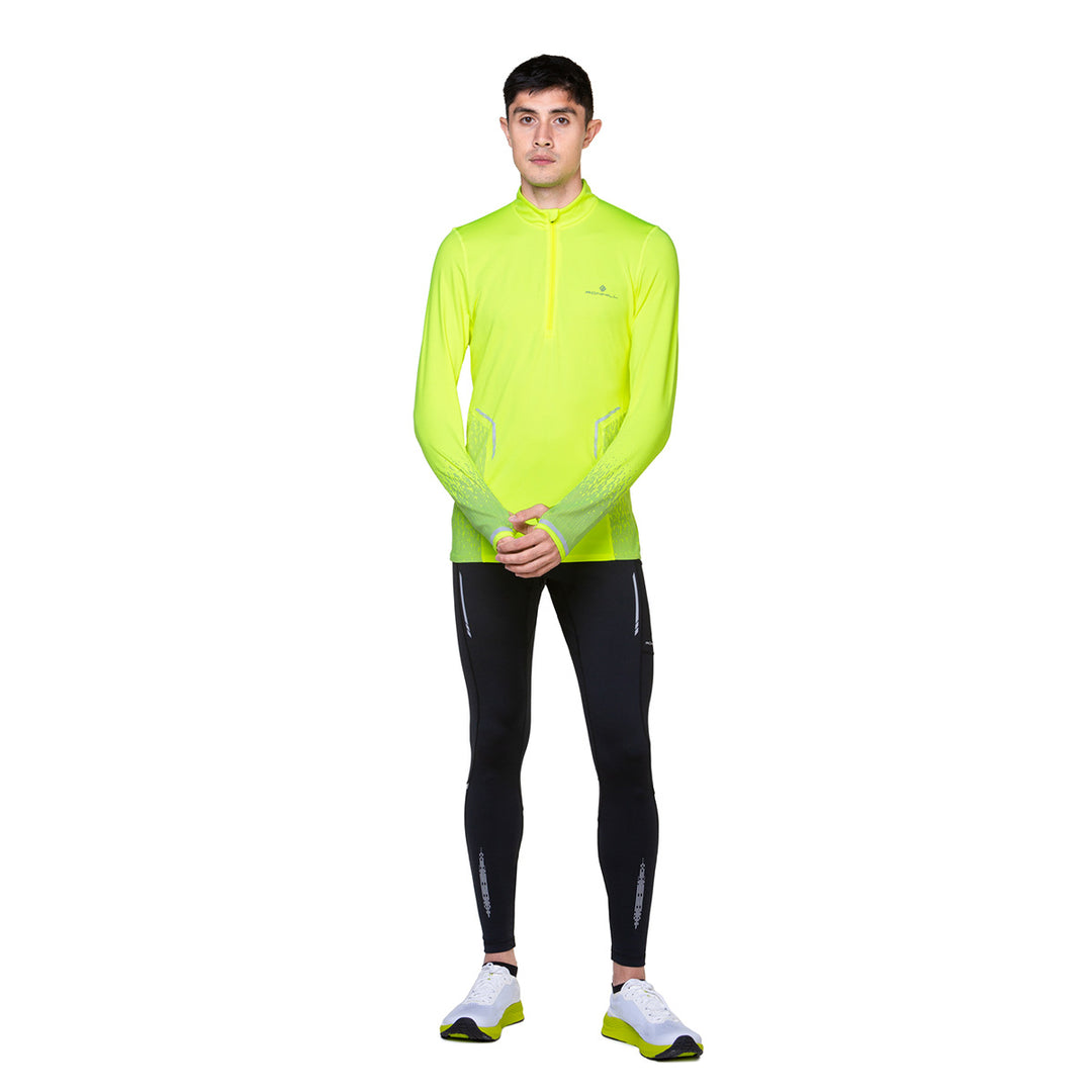 Ronhill Tech Reflect 1/2 Zip Mens | Fluo Yellow/reflect