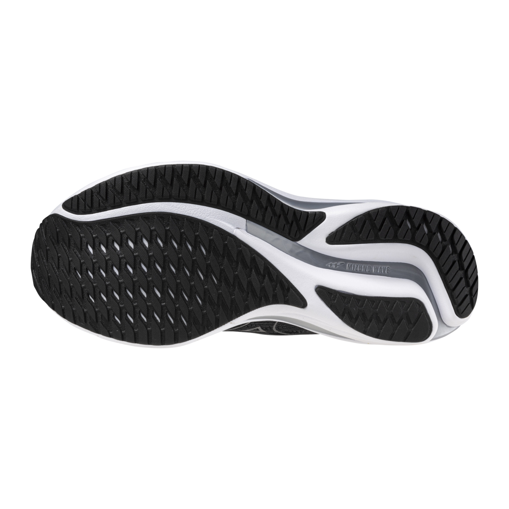 Mizuno Wave Rider 28 Mens | Black/silver/ebony