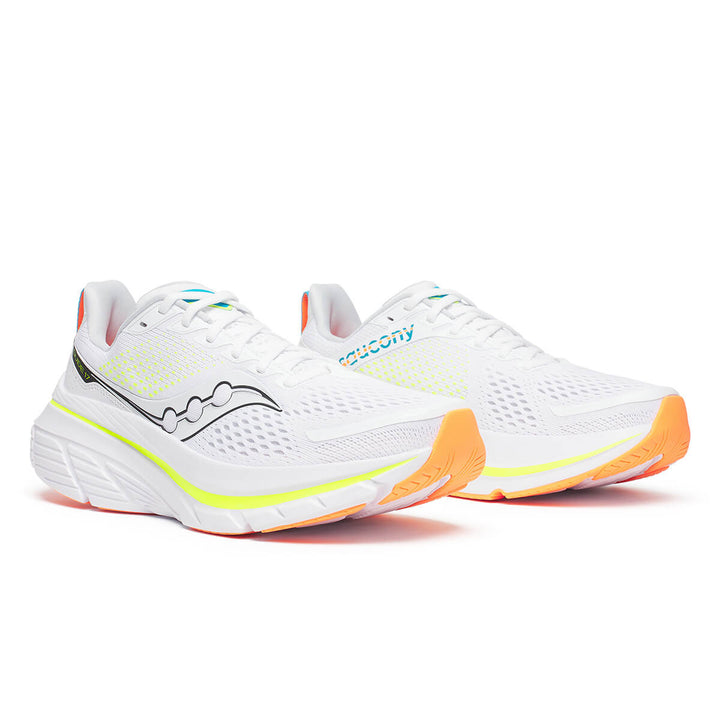 Saucony Guide 17 Mens | White/black front pair