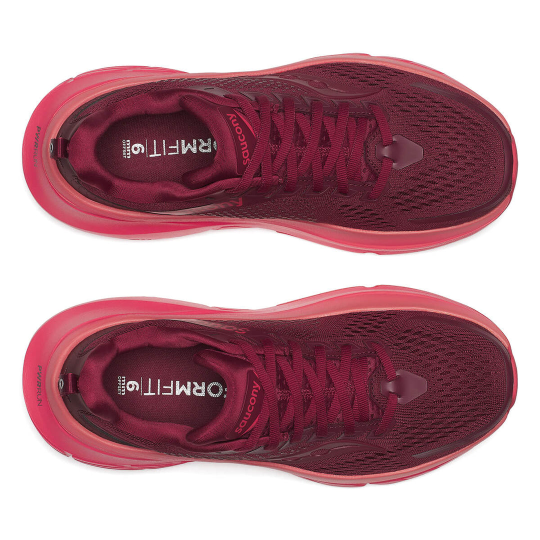 Saucony Guide 17 Womens | Currant/cayenne top