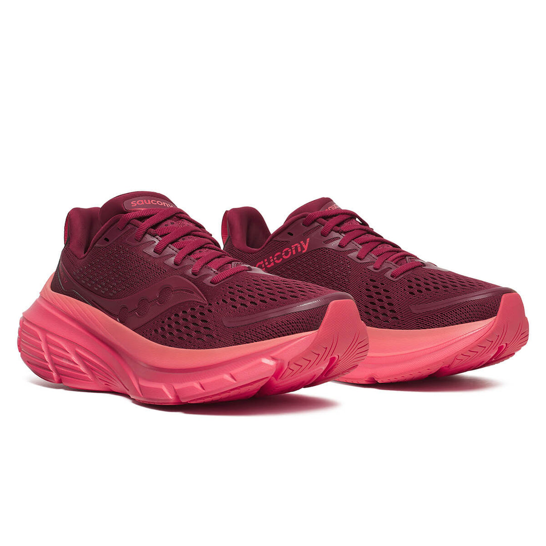 Saucony Guide 17 Womens | Currant/cayenne front pair