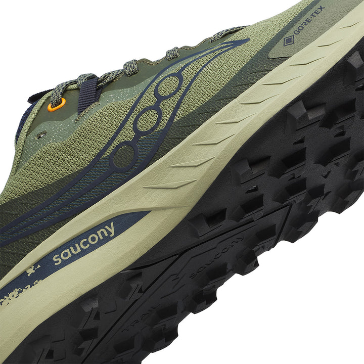 Saucony Peregrine 15 GTX Mens | Hemlock/navy