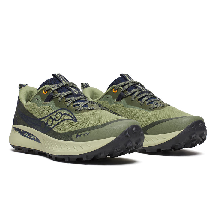 Saucony Peregrine 15 GTX Mens | Hemlock/navy