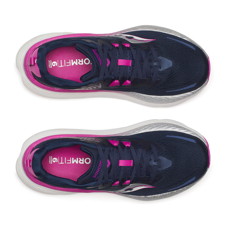 Saucony Hurricane 24 Womens | Navy/fuschia