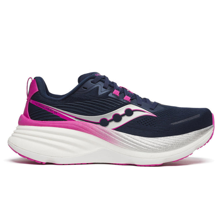 Saucony Hurricane 24 Womens | Navy/fuschia