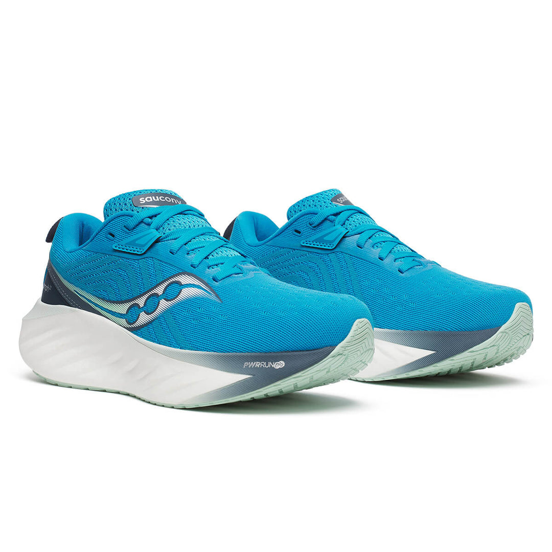 Saucony Triumph 22 Womens | Viziblue front pair