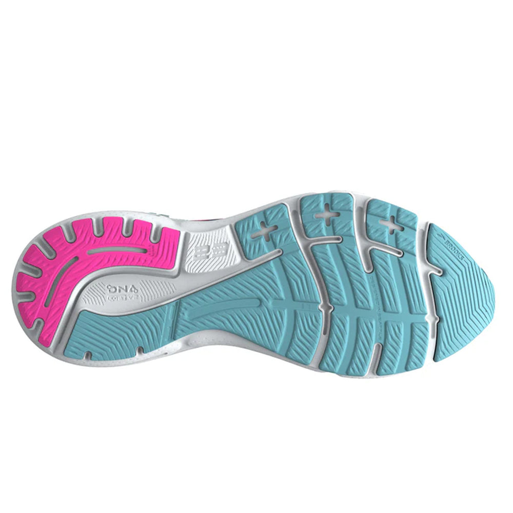 Brooks Adrenaline GTS 23 Womens | Storm Blue/pink/aqua sole