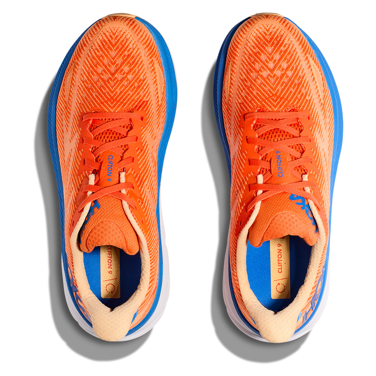 Hoka Clifton 9 Mens | Vibrant Orange / Impala – Alexandra Sports